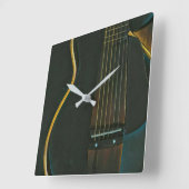 Geschenkcadeau voor gitarist vierkante klok (Hoek)