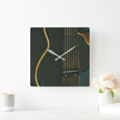 Geschenkcadeau voor gitarist vierkante klok (Huis)