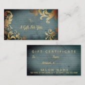 geschenkcertificaat voor chic hair stylist hairsty kortingskaartje (Voorkant / Achterkant)