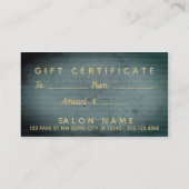 geschenkcertificaat voor chic hair stylist hairsty kortingskaartje (Achterkant)