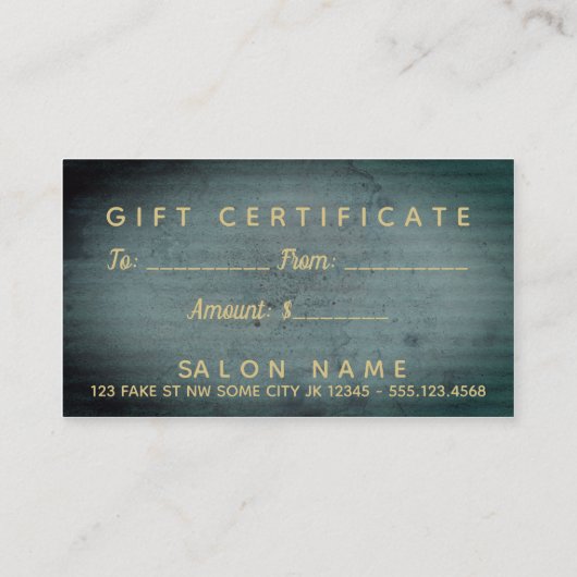 geschenkcertificaat voor chic hair stylist hairsty kortingskaartje (Achterkant)