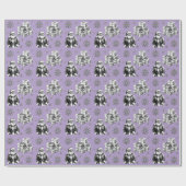  geschenkdozen en sneeuwvlok Bord Paarse Cadeaupapier (Vlak)