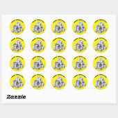 geschenkdozen Neon Yellow Ronde Sticker (Vel)