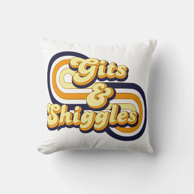 Geschenken en shiggles kussen (Voorkant)