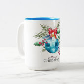 Geschenken en zegeningen Tweetonige Kerst Mok (Voorkant links)