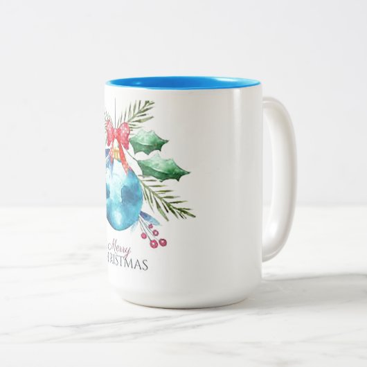 Geschenken en zegeningen Tweetonige Kerst Mok (Voorkant rechts)