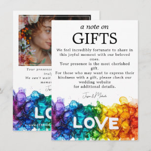 🌈 Geschenken + foto LGBTQ geschilderd met liefde Informatiekaartje