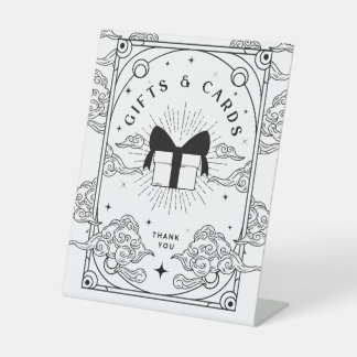 Geschenken & Kaarten Zwart & Wit Tarot Baby shower Reclamebord Met Voetstuk