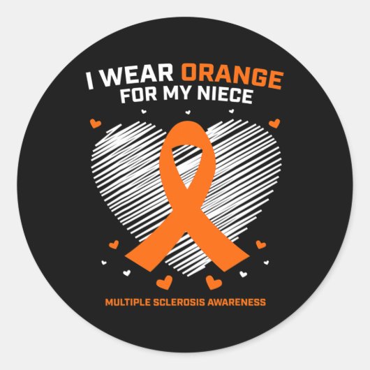 Geschenken Kleding Kleding Niece Multiple Sclerose Ronde Sticker (Voorkant)