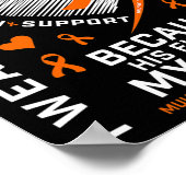 Geschenken Kleding Oranje Zoon Multiple Sclerose A Poster (Hoek)