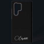 Geschenken Modern Monogram Typografie Naam Zwart Samsung Galaxy Hoesje<br><div class="desc">Modern Elegant Minimalistisch Ontwerp Monogram Typografie Naam Sjabloon Beste Geschenken Zwart-wit Trendy Telefoon Cases & Accessoires / Samsung Hoesjes / Galaxy S22 Ultra Hoesje.</div>
