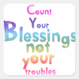 Geschenken om je geest op te tillen en je dag op t vierkante sticker