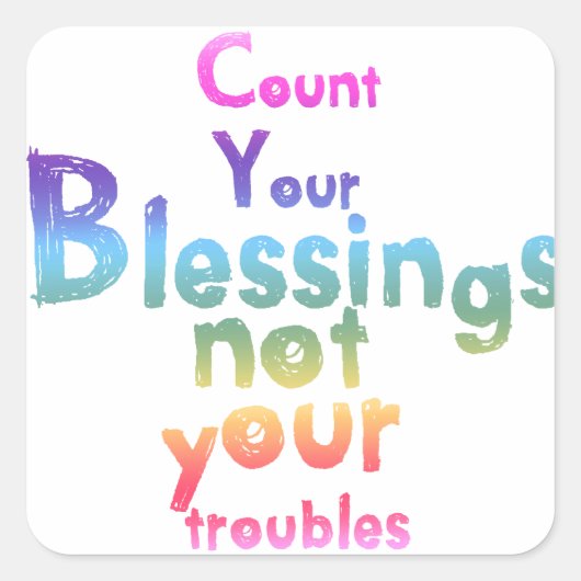 Geschenken om je geest op te tillen en je dag op t vierkante sticker (Voorkant)