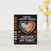 Geschenken Oranje vechter neef multiple sclerose A Kaart (Gele Bloem)