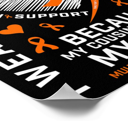 Geschenken Oranje vechter neef multiple sclerose A Poster (Hoek)