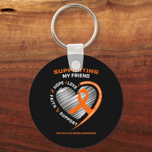 Geschenken Producten Sinaasappel MS Vriend Multipl Sleutelhanger (Voorkant)