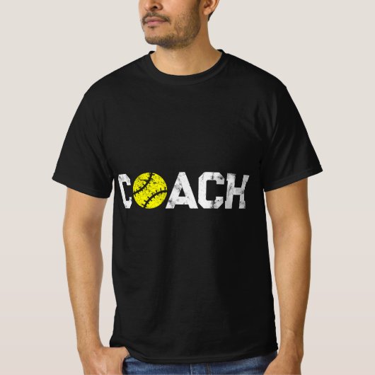 Geschenken Softball Coaches Waardering - Softball  T-shirt (Voorkant)