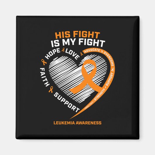 Geschenken Strijder Leukemie Bewustzijn Husnd Mann Magneet (Voorkant)
