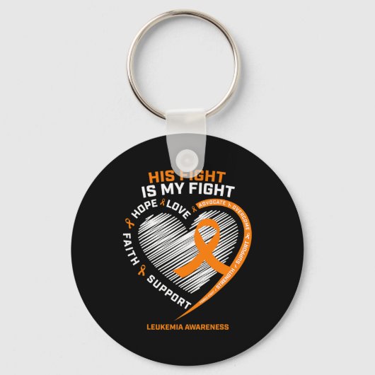 Geschenken Strijder Leukemie Bewustzijn Husnd Mann Sleutelhanger (Voorkant)