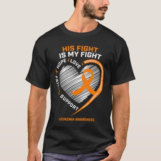 Geschenken Strijder Leukemie Bewustzijn Husnd Mann T-shirt (Voorkant)