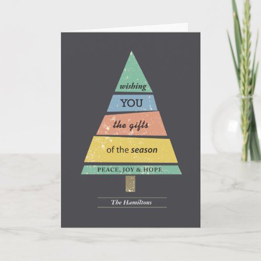 Geschenken van het seizoen feestdagen kaart (Voorkant)