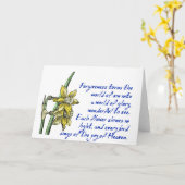 Geschenken van vergeving gevouwen briefkaart (Gele Bloem)