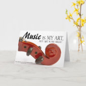Geschenken Vioolspelers - Muziek is mijn kunst Kaart (Gele Bloem)