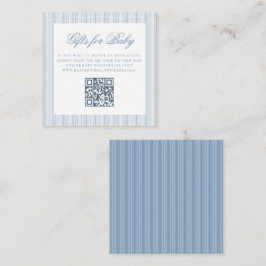 Geschenken voor Baby Boy Blue Online QR Code Regis Informatiekaartje