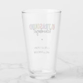 Geschenken voor echoscopist met eigen naam glas (Achterkant)