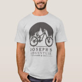 Geschenken voor gepersonaliseerde fietsers t-shirt (Voorkant)