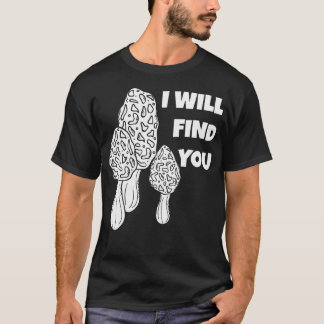 Geschenken voor het jagen op morieljes paddenstoel t-shirt