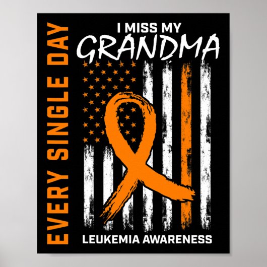 Geschenken voor het verlies van oma leukemie Bewus Poster (Voorkant)