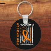 Geschenken voor het verlies van oma leukemie Bewus Sleutelhanger (Voorkant)