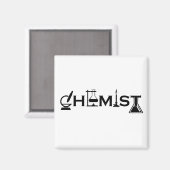 geschenken voor mannen en vrouwelijke chemici magneet (Voorkant / Achterkant)