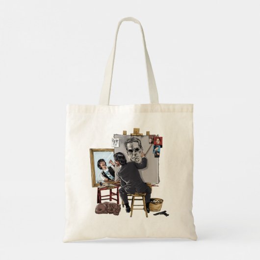Geschenken voor mannen Keanu Art onthaalt cadeaus  Tote Bag (Achterkant)