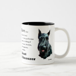 Geschenken voor Reuzen Schnauzers Tweekleurige Koffiemok