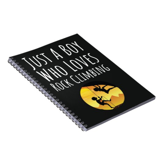 Geschenken voor Rotsklimmen voor Jongens die Klimm Notitieboek (Rechterzijde)