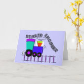 Geschenken voor treinmachinist in ruste kaart (Gele Bloem)