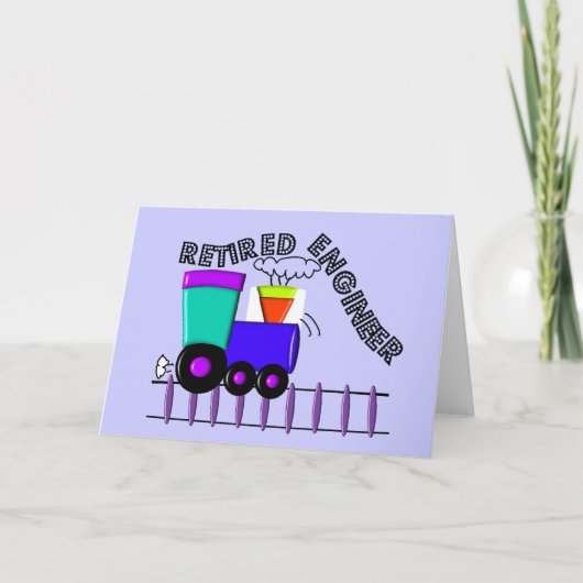Geschenken voor treinmachinist in ruste kaart (Voorkant)