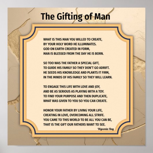 Geschenken voor Vaders - De gave van Man Poster (Voorkant)