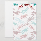  geschenken voor vliegtuignavigatie met vliegtuigp briefpapier (Voorkant / Achterkant)