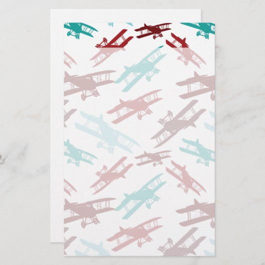  geschenken voor vliegtuignavigatie met vliegtuigp briefpapier (Voorkant / Achterkant)