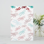  geschenken voor vliegtuignavigatie met vliegtuigp briefpapier (Staand voorkant)