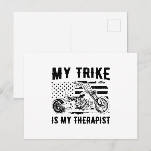 Geschenken zoeken | Motorfietsers met driewielers Briefkaart (Voorkant / Achterkant)