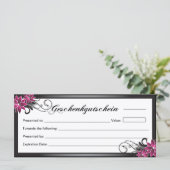 Geschenkgutschein - Salon Gift Certificate (Staand voorkant)