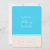 Geschenkidee: Slippers met Monogram Strandbruiloft Kaart (Achterkant)