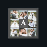 Geschenkje voor multi-foto monogram bruiloft canvas afdruk<br><div class="desc">Meerdere foto's cadeau voor een huwelijksgezin. Ideale bruiloft,  nieuw thuis,  jubileum,  verjaardag of kerstcadeau. Een leuke manier om al je mooie foto's af te shows.</div>