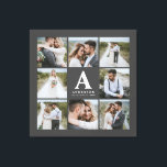 Geschenkje voor multi-foto monogram bruiloft canvas afdruk<br><div class="desc">Meerdere foto's cadeau voor een huwelijksgezin. Ideale bruiloft,  nieuw thuis,  jubileum,  verjaardag of kerstcadeau. Een leuke manier om al je mooie foto's af te shows.</div>