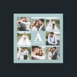 Geschenkje voor multi-foto monogram bruiloft canvas afdruk<br><div class="desc">Meerdere foto's cadeau voor een huwelijksgezin. Ideale bruiloft,  nieuw thuis,  jubileum,  verjaardag of kerstcadeau. Een leuke manier om al je mooie foto's af te shows.</div>