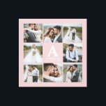 Geschenkje voor multi-foto monogram bruiloft canvas afdruk<br><div class="desc">Meerdere foto's cadeau voor een huwelijksgezin. Ideale bruiloft,  nieuw thuis,  jubileum,  verjaardag of kerstcadeau. Een leuke manier om al je mooie foto's af te shows.</div>